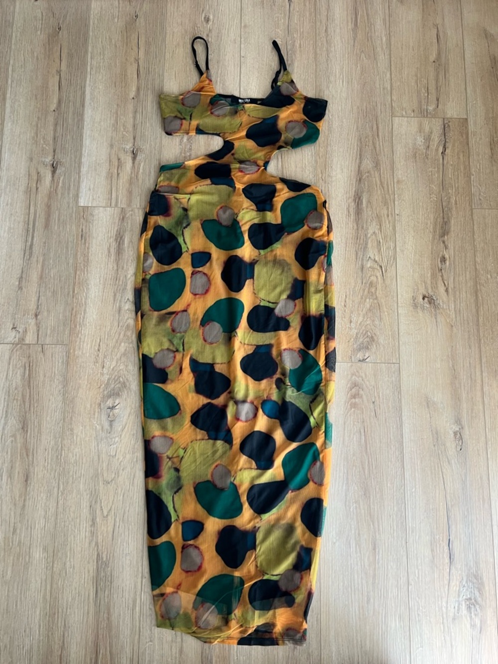 Miss Lola Multicolor Cutout Maxi Dress